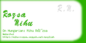 rozsa mihu business card